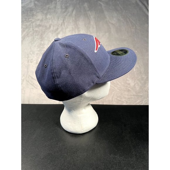 New Era 59FIFTY New England Patriots Low Profile Hat Men's 7 1/2 Blue Cap - Picture 5 of 8